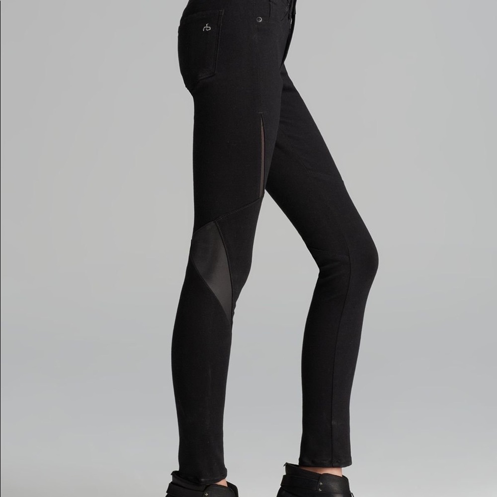 [Rag & Bone] Labyrinth Leather Jean Skinny
